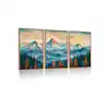 Landscape Wall Art Canvas Print with Mountain and Forest Scene