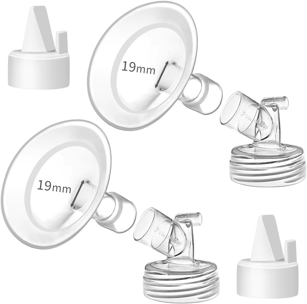 Amazon.com : PumpMom-us 19mm Soft Rim Flanges Compatible with Spectra S2 S1 9 Plus Breastpumps Accessories, Replacement Breast Shield and Duckbill Valves for Spectra Pump Parts and 19 Flange : Baby