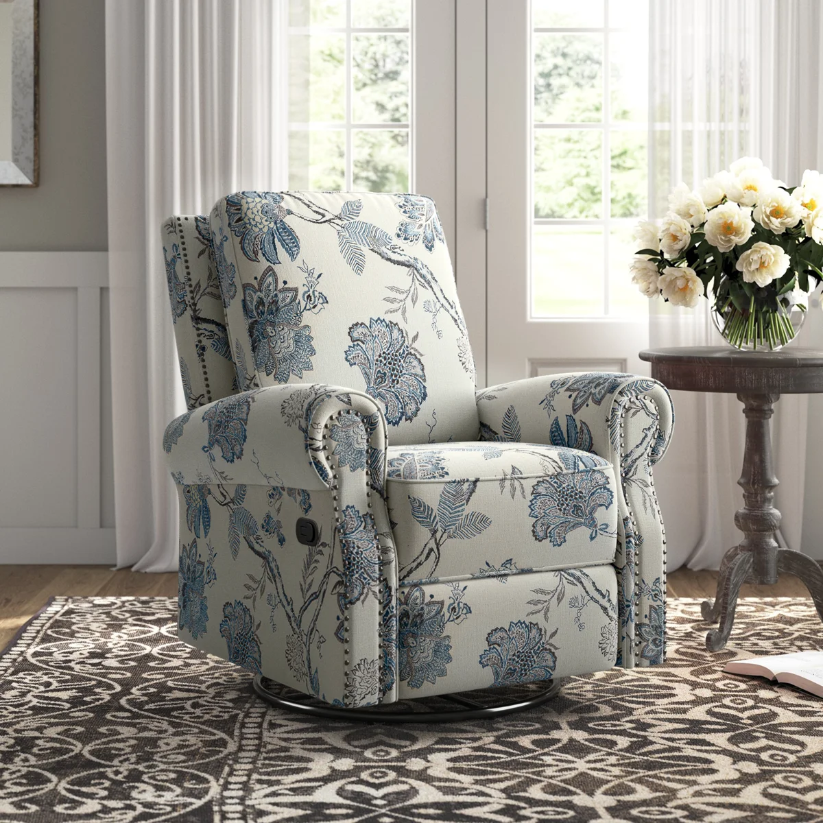 Adella 34'' W Rocking Swivel Nursery Recliner