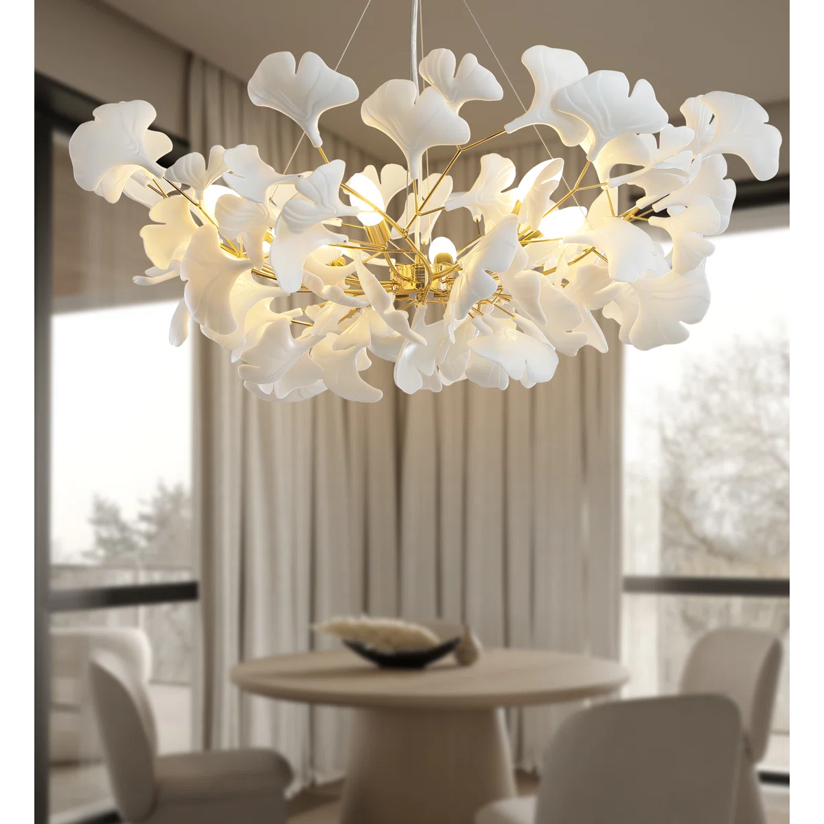 Light Ginkgo Chandelier