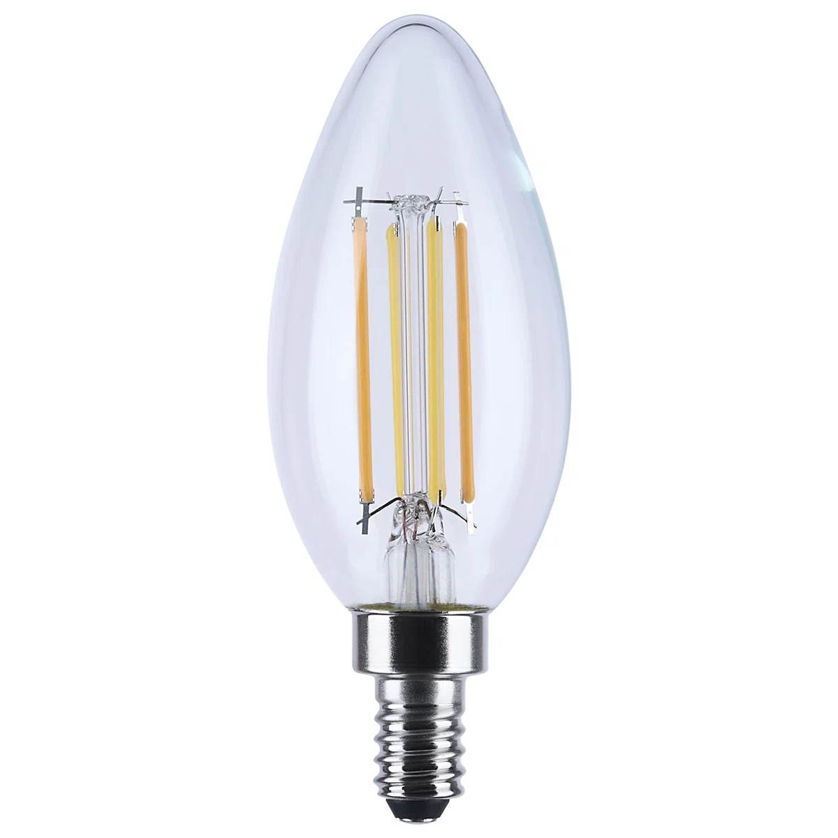 4.5 Watt LED B11 3000K-2000K Warm Dimming Candelabra Base Clear Finish