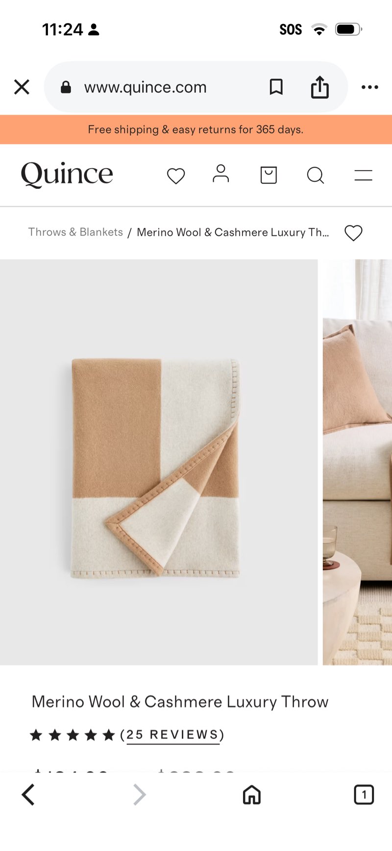 Merino Wool & Cashmere Luxury Throw
