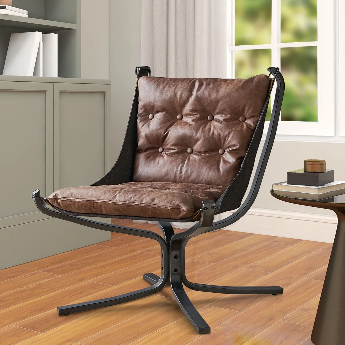 Alyrah 29'' Wide Genuine Leather Accent Chair