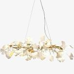 Ceramic Ginkgo Leaf Kimberland 6 - Light Chandelier L31.5 Inch Branch Chandelier