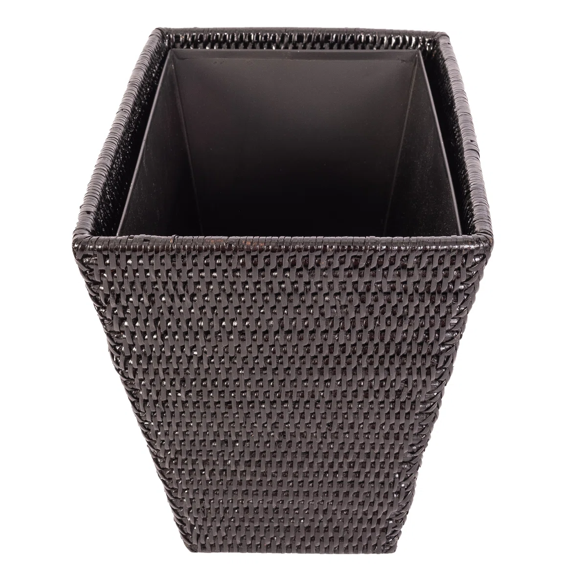 Asherville Rectangular Tapered with Metal Liner 3.5 Gallon Waste Basket
