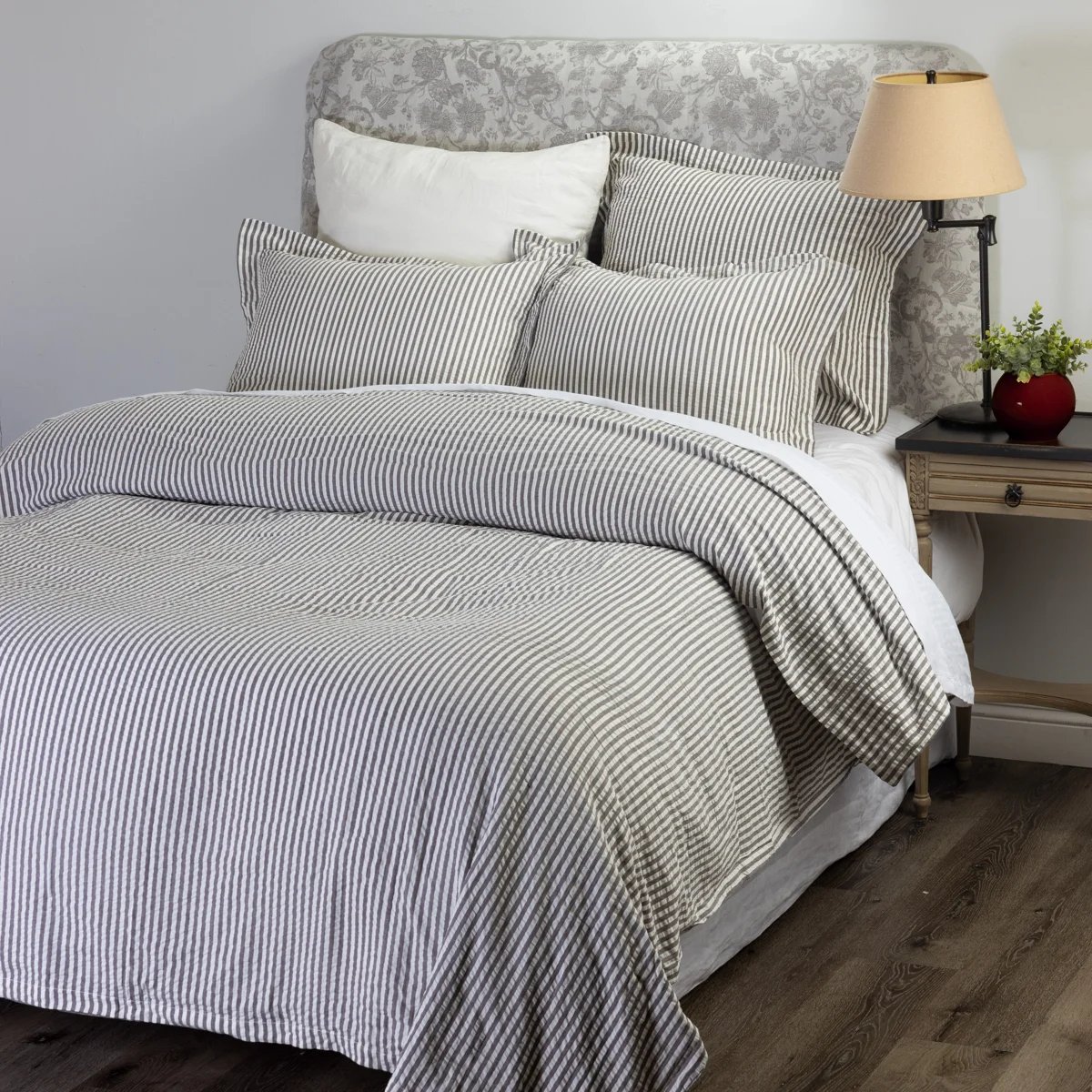 Oakden Striped Cotton Duvet Cover