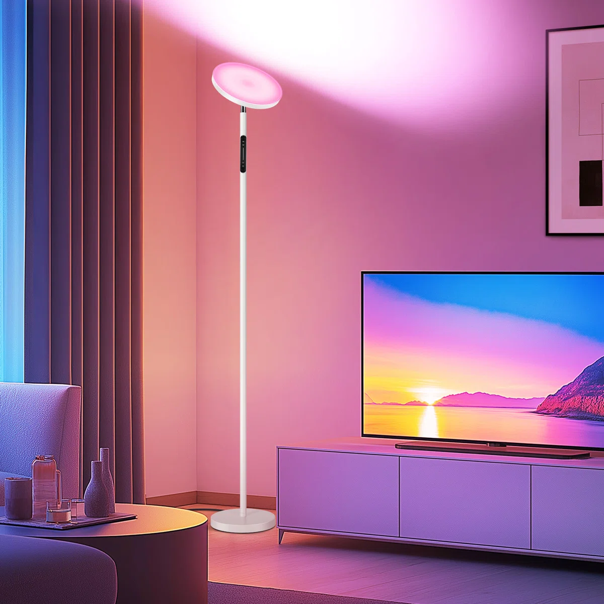 Kaweh 70.87'' Smart LED Floor Lamp - WiFi & Remote Control, Dimmable Lighting for Living Room