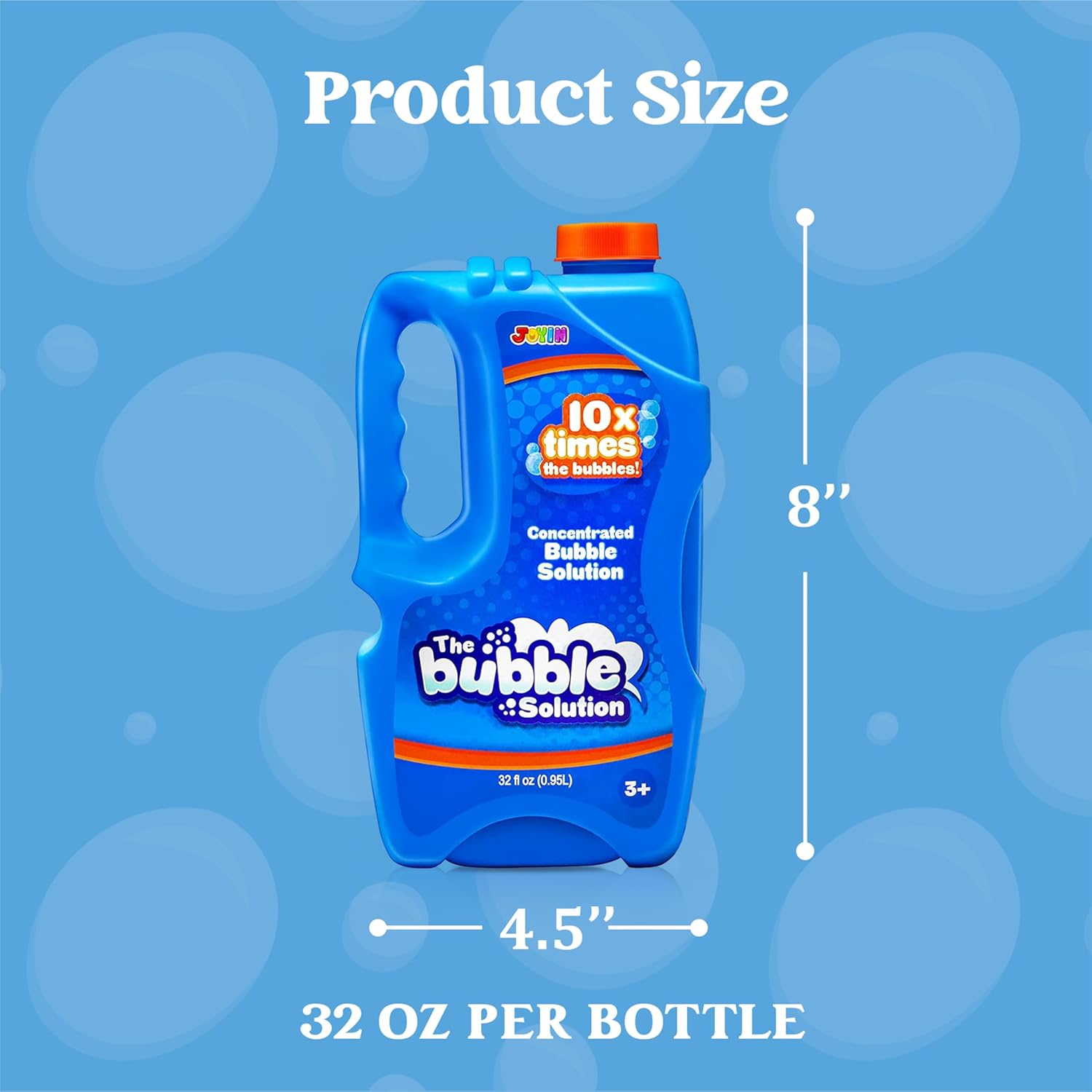 JOYIN 2 Bottles Bubbles Refill Solutions 64 oz (up to 5 Gallon), Concentrated Solution for Bubble Machine, Gun, Wand Refill Fluid Summer, Easter Toys(Blue)