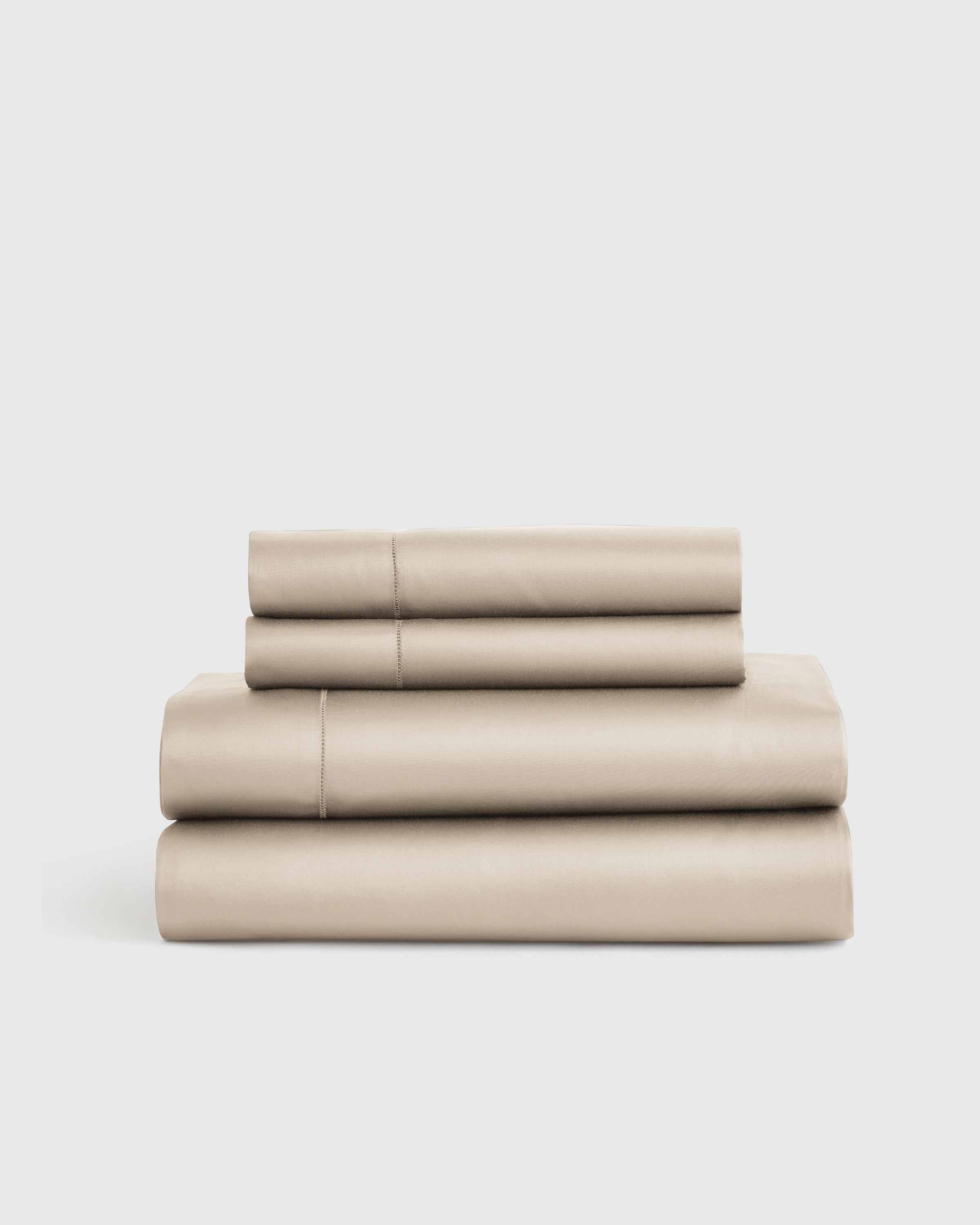 Signature Giza Cotton Sateen Sheet Set, Queen, Sand