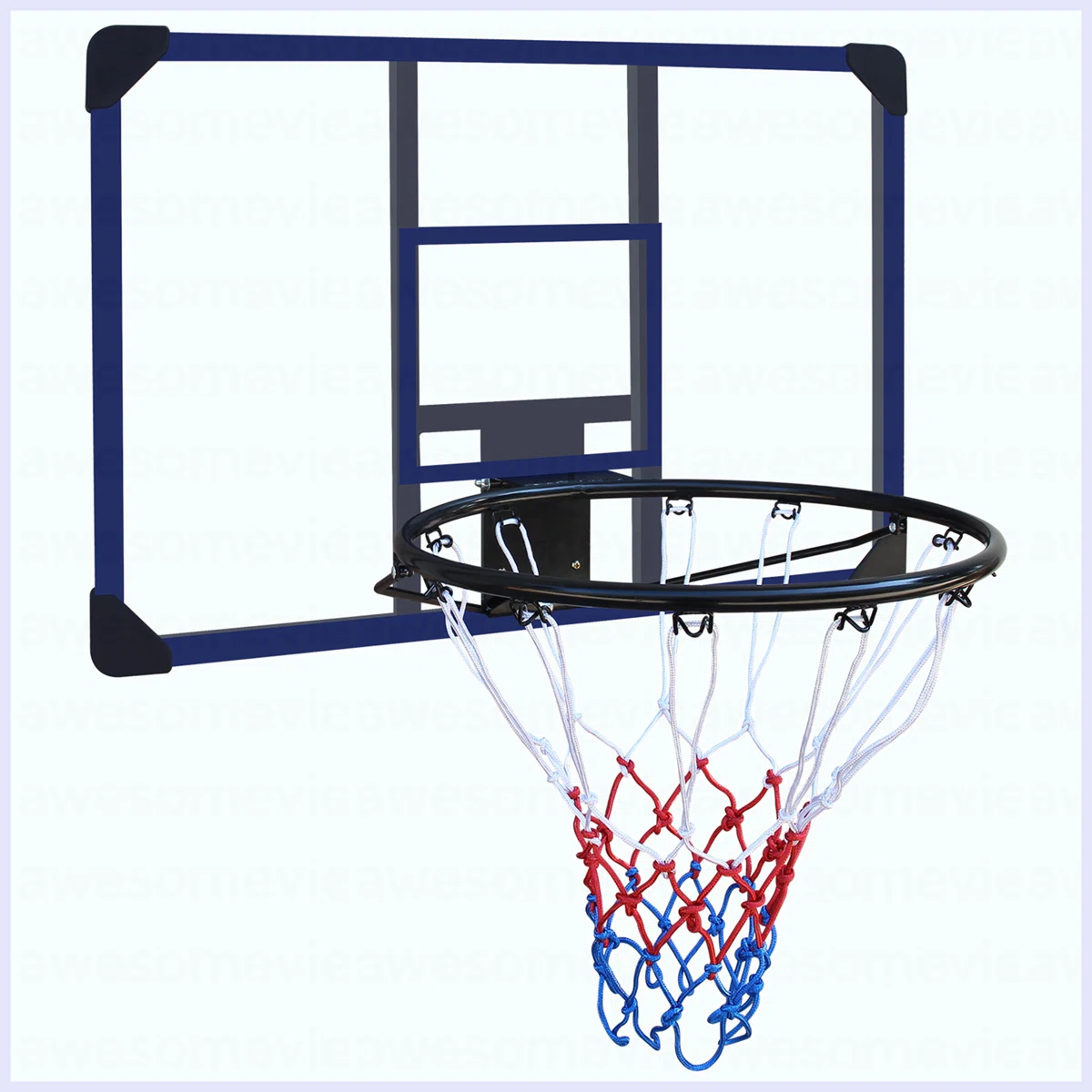 Wall-Mounted Basketball Hoop, 35 X 24 Inches Shatterproof Back, Folding Hoop, Durable Hoop And All-Weather Mesh For Indoor And Outdoor Use