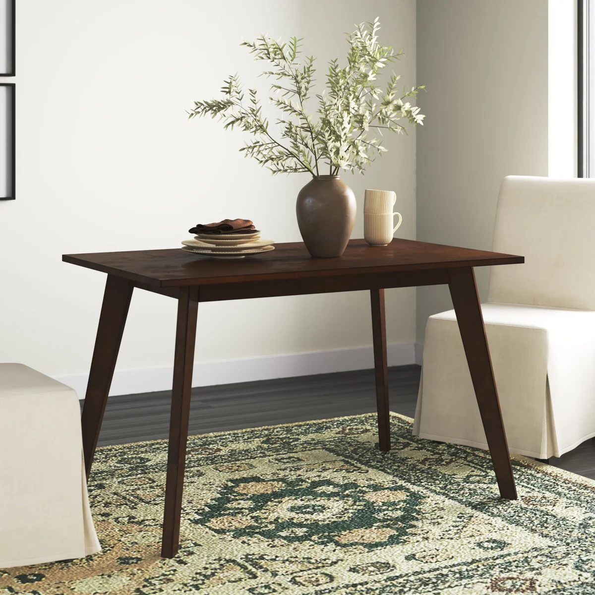 Armad Solid Wood Base Dining Table