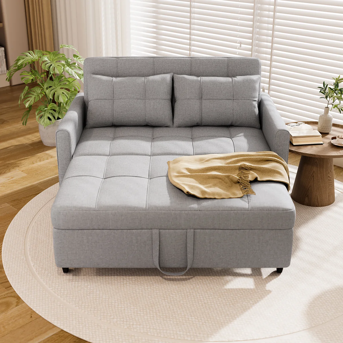 Yubin 45.27'' 3 in 1 Convertible Sofa Bed,Upholstered Sleeper Sofa