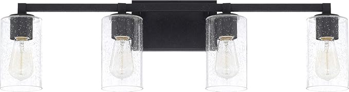 4-Light Vanity Lightswith Clear Glass Shade