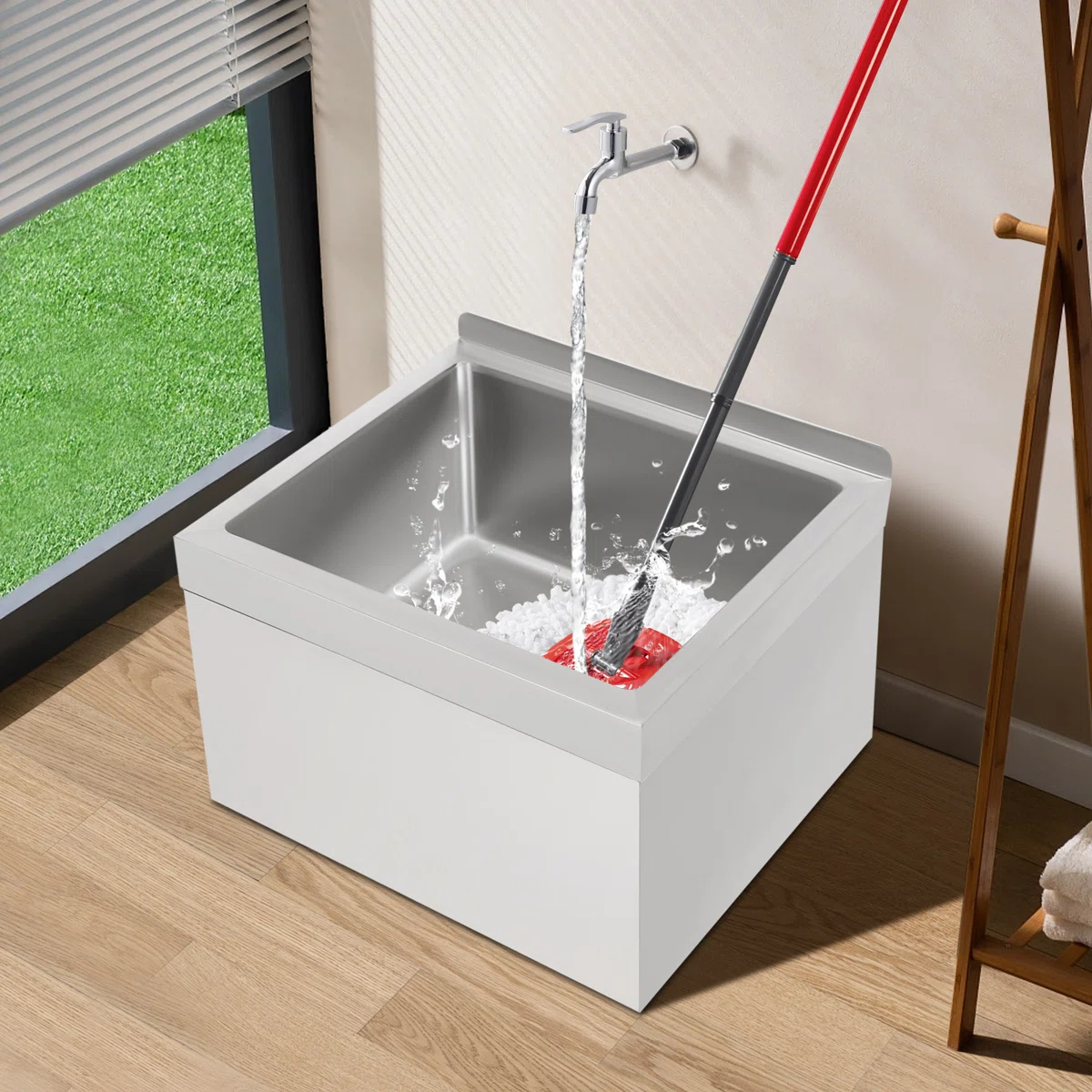 Commercial Stainless Steel Floor Mop Sink