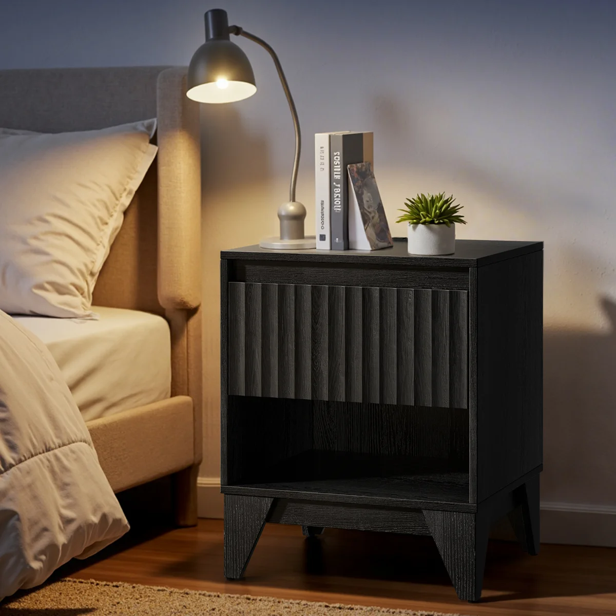 Dejesus 19" W 1-Drawer Nightstand With Charging Station