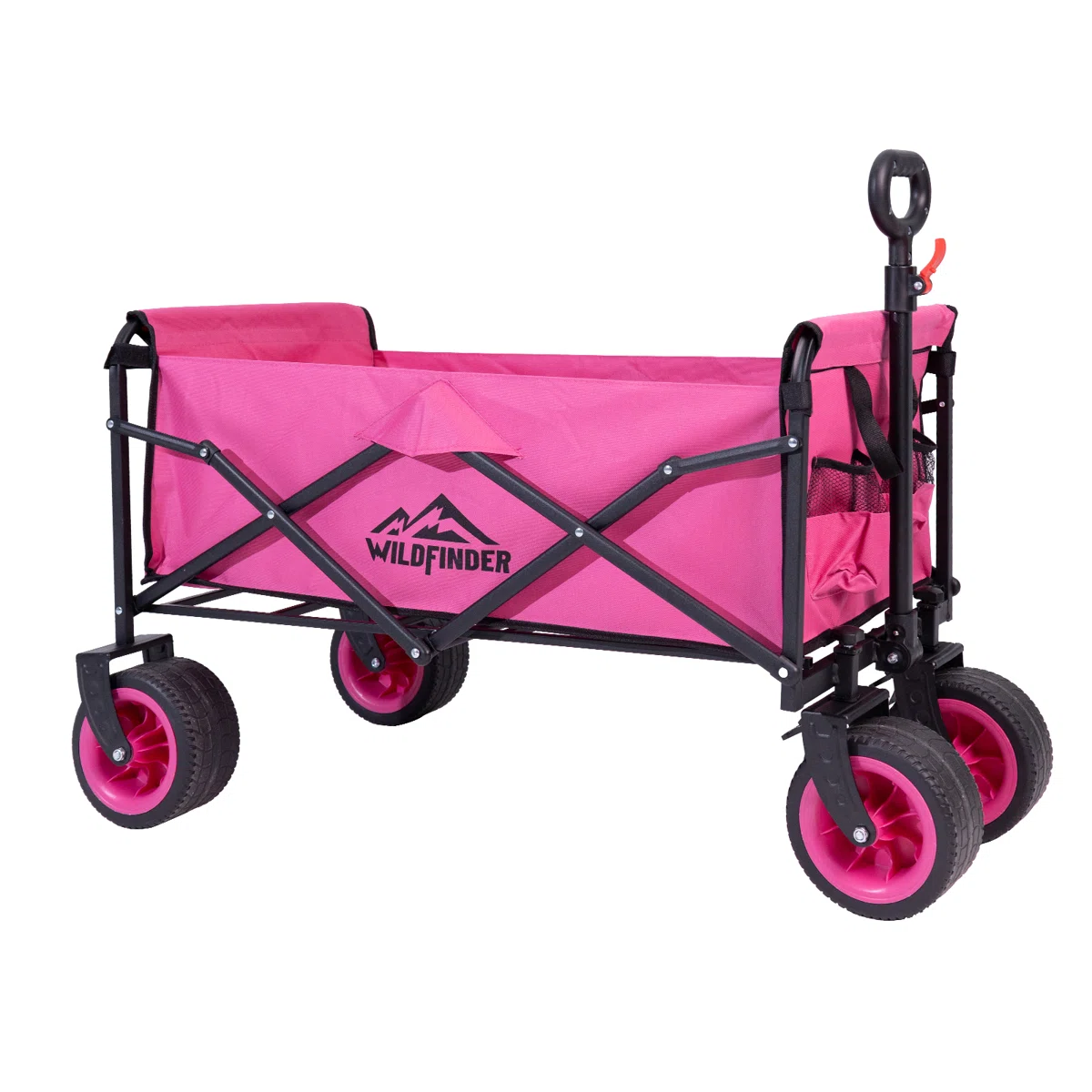 Collapsible Wagon Cart Foldable, Lightweight Portable Heavy Duty Folding Beach Wagons with Wheels, Outdoor Utility Carts for Grocery, Camping