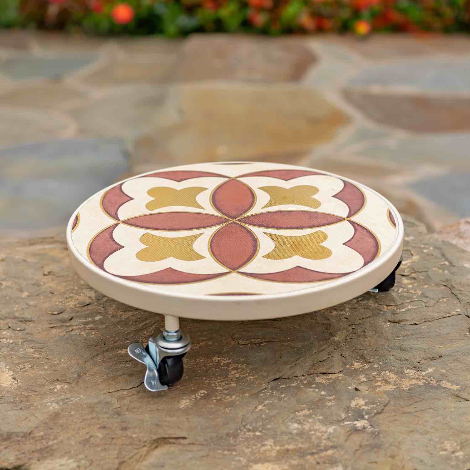 zr850034 11.8? Ceramic Mosaic Tile Plant Trolley “Venice”