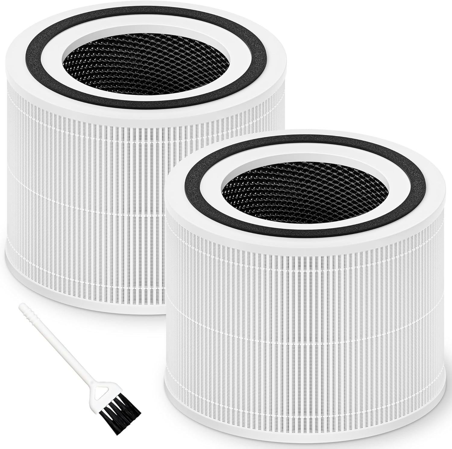 Funmit Core 300 Replacement Filter for LEVOIT Core 300, Core 300S and Core 300-P Air Purifier, 3-in-1 H13 True HEPA Filter Replacement, Compared to Part # Core 300-RF, 2 Pack, White White - Original Filter 2