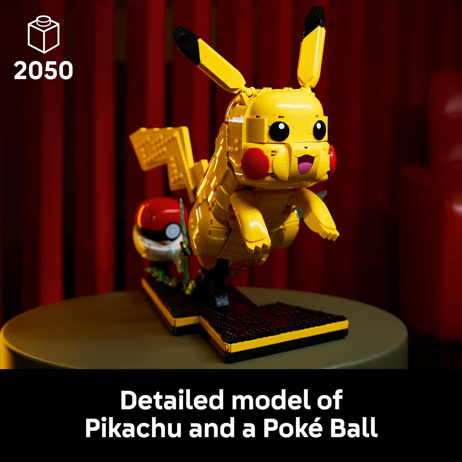 LEGO Pokémon Pikachu and Poké Ball - Collectible Building Sets for Adults, Ages 18+ - Pokémon Figure for Display - Desk, Shelf or Office Decor - Gift for Men & Women - 72152