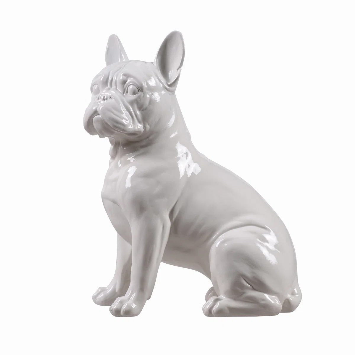 (Leg broke-pictured)10" H French Bulldog Statue Home Decor Indoor Use Only