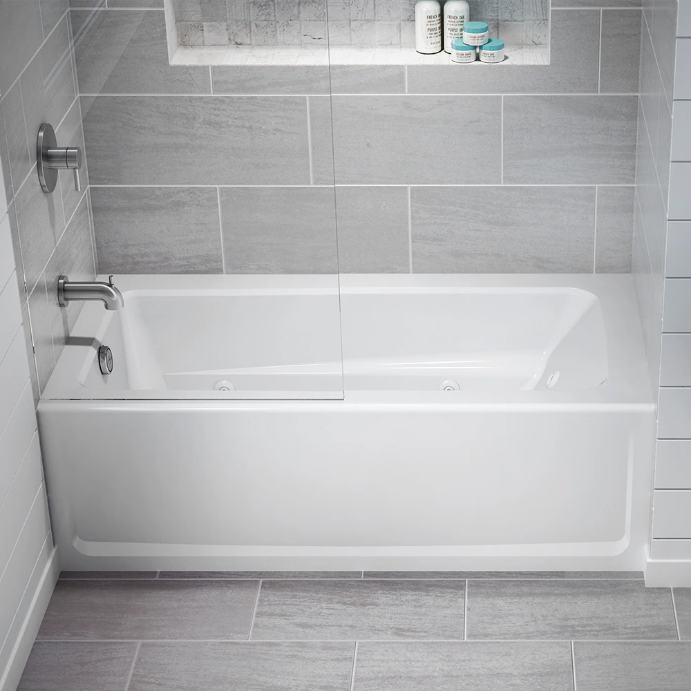 Jacuzzi Luxury Bath LNS6632BLXXXXW 66" x 32" Left Hand Drain Soaking Tub - White