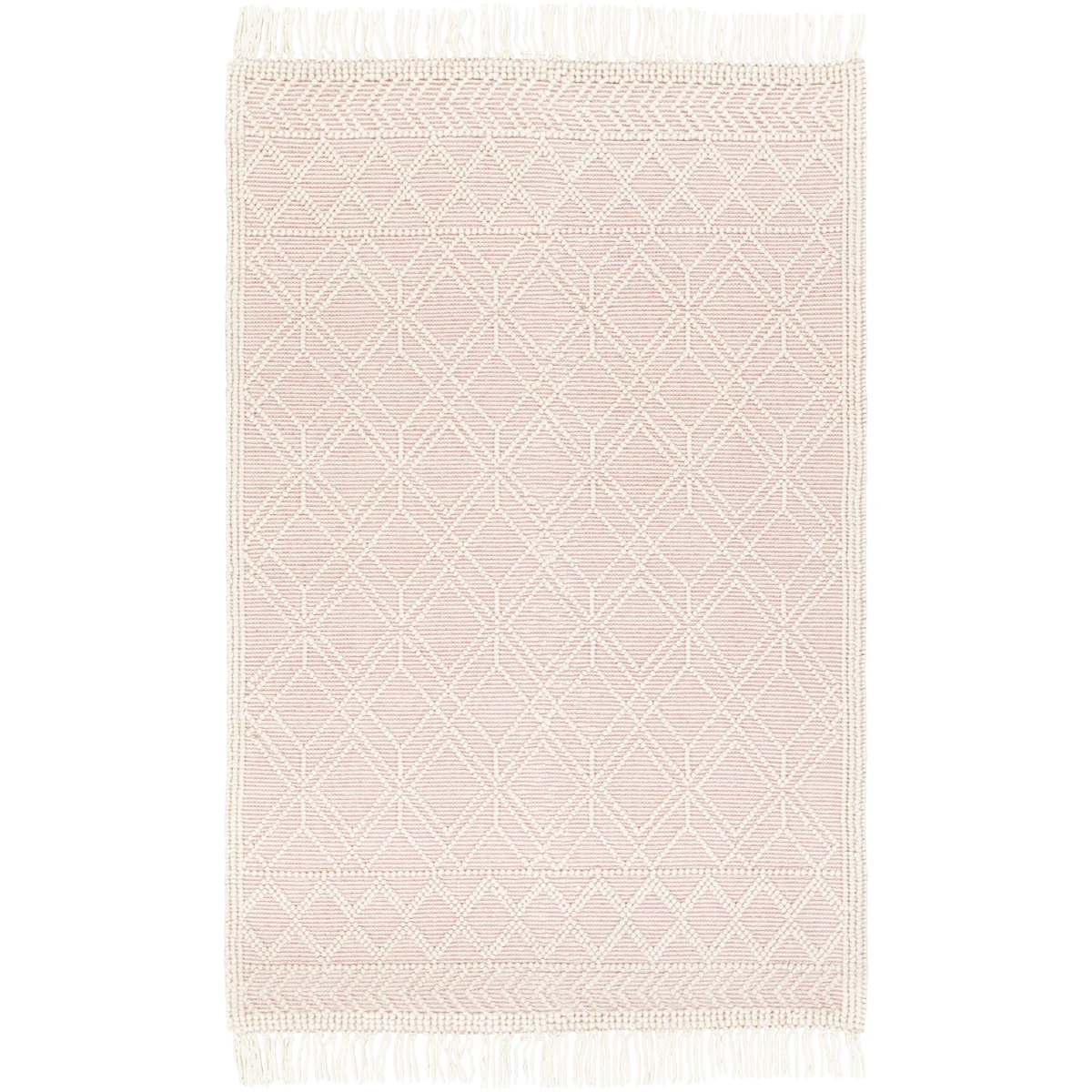 Benda Handmade Flatweave Wool Pink Area Rug10.1ft long x9ft 1in wide
