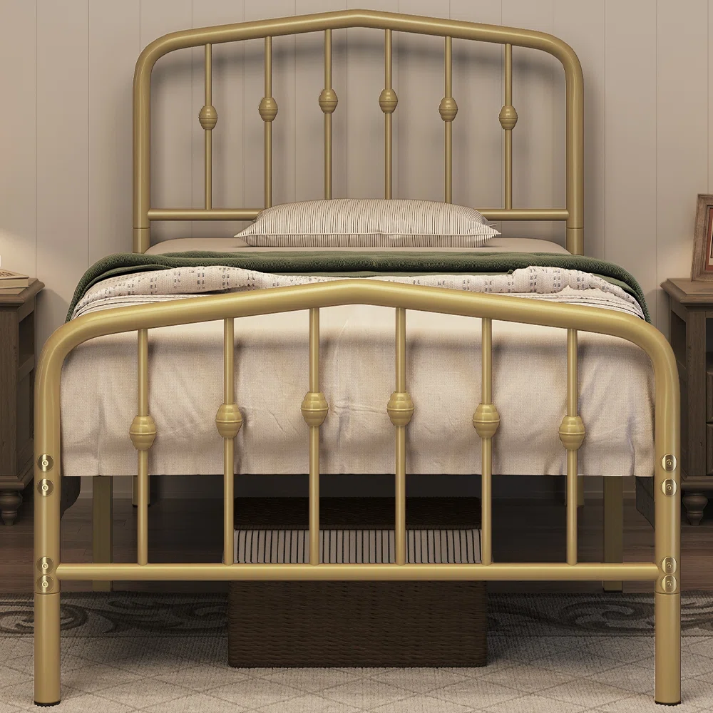 Valor Bed Frames Metal Platform Bed with Headboard