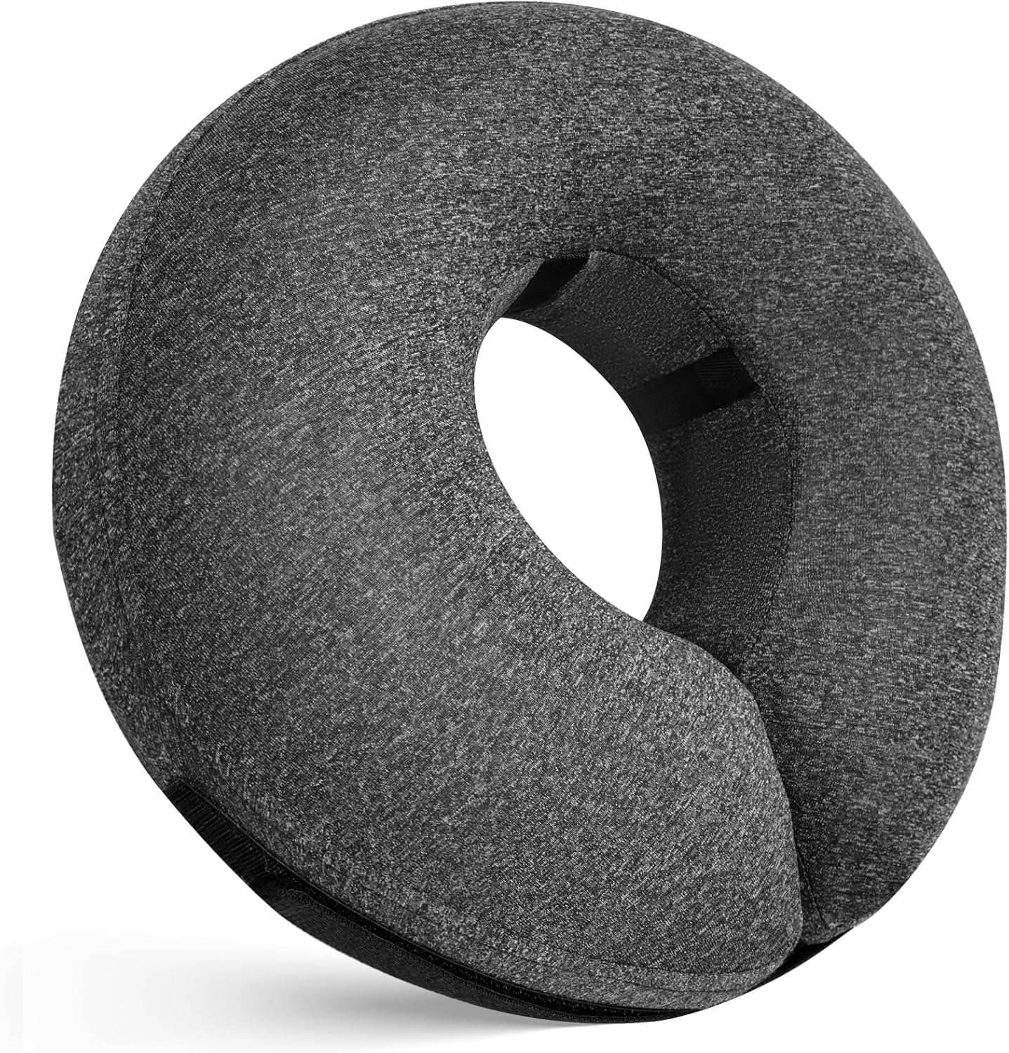 Katoggy Protective Inflatable Recovery Collar, Soft Blow-up Dog Cone Collar, Pet Donut Cone Collar, Comfy Elizabethan Collar After Surgery for Large Dog to Prevent from Biting & Scratching Dark Grey X-Large (Neck: 18-24)