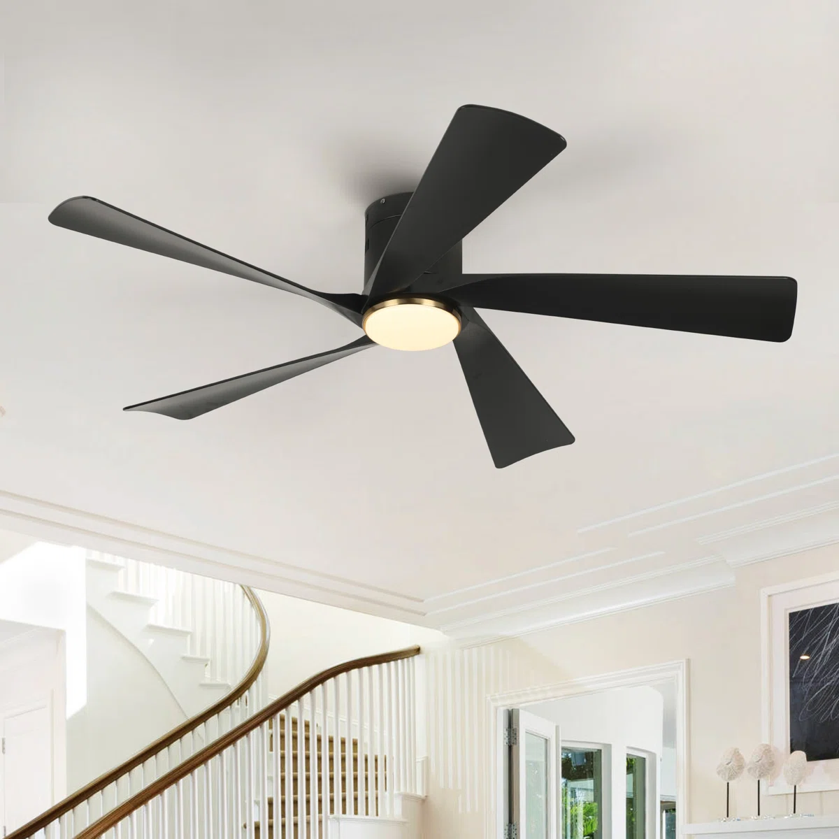 Karlena 52'' Modern Large Dimmable Ceiling Fan with LED Lights and Remote Control