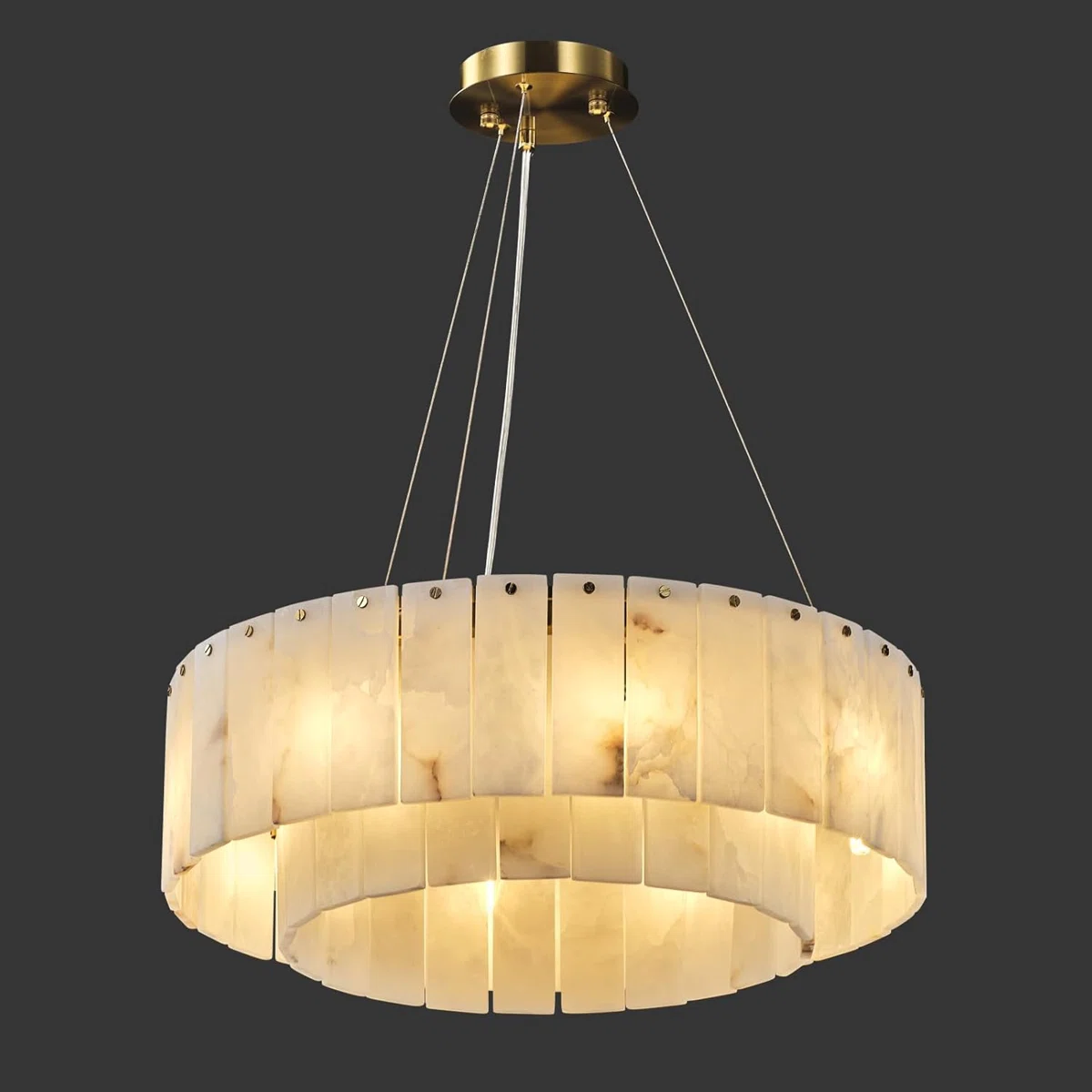 Norinne Alabaster Round Chandeliers