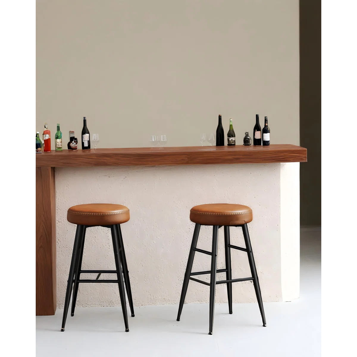 Parmley Faux Leather Stool