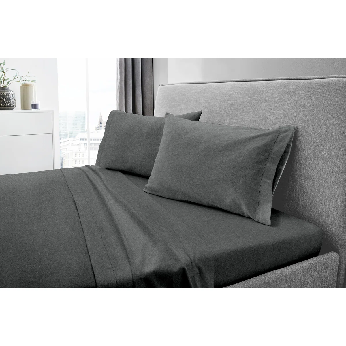 200 Thread Count 100% Cotton German Flannel Pillowcases Set