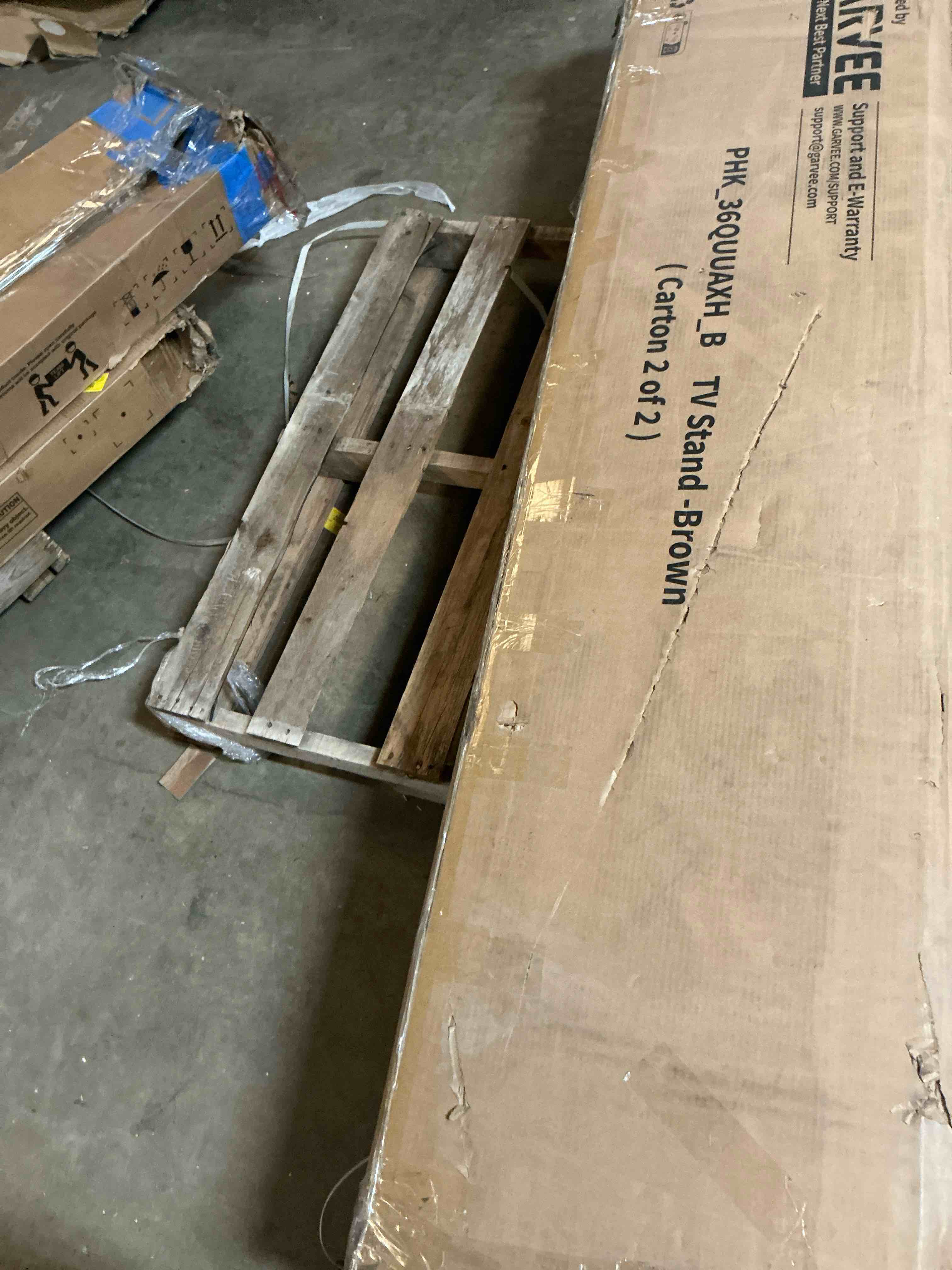 (no hardware)tv stand brown