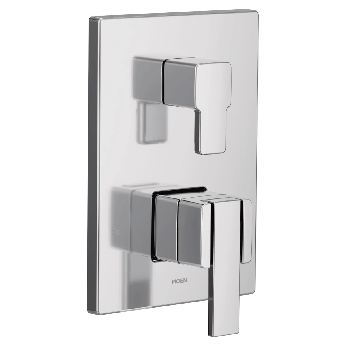 90 Degree M-CORE 3-Series 2-Handle Shower Trim With Integrated Transfer Valve, Valve Required