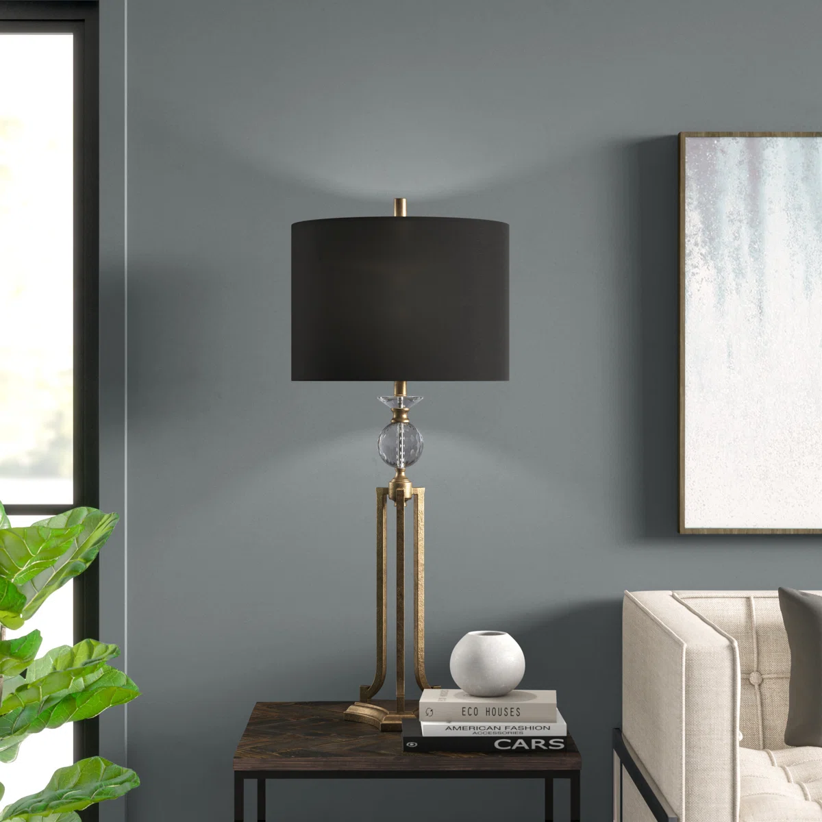 Abyssinia 38" Table Lamp - Vintage Gold Finish