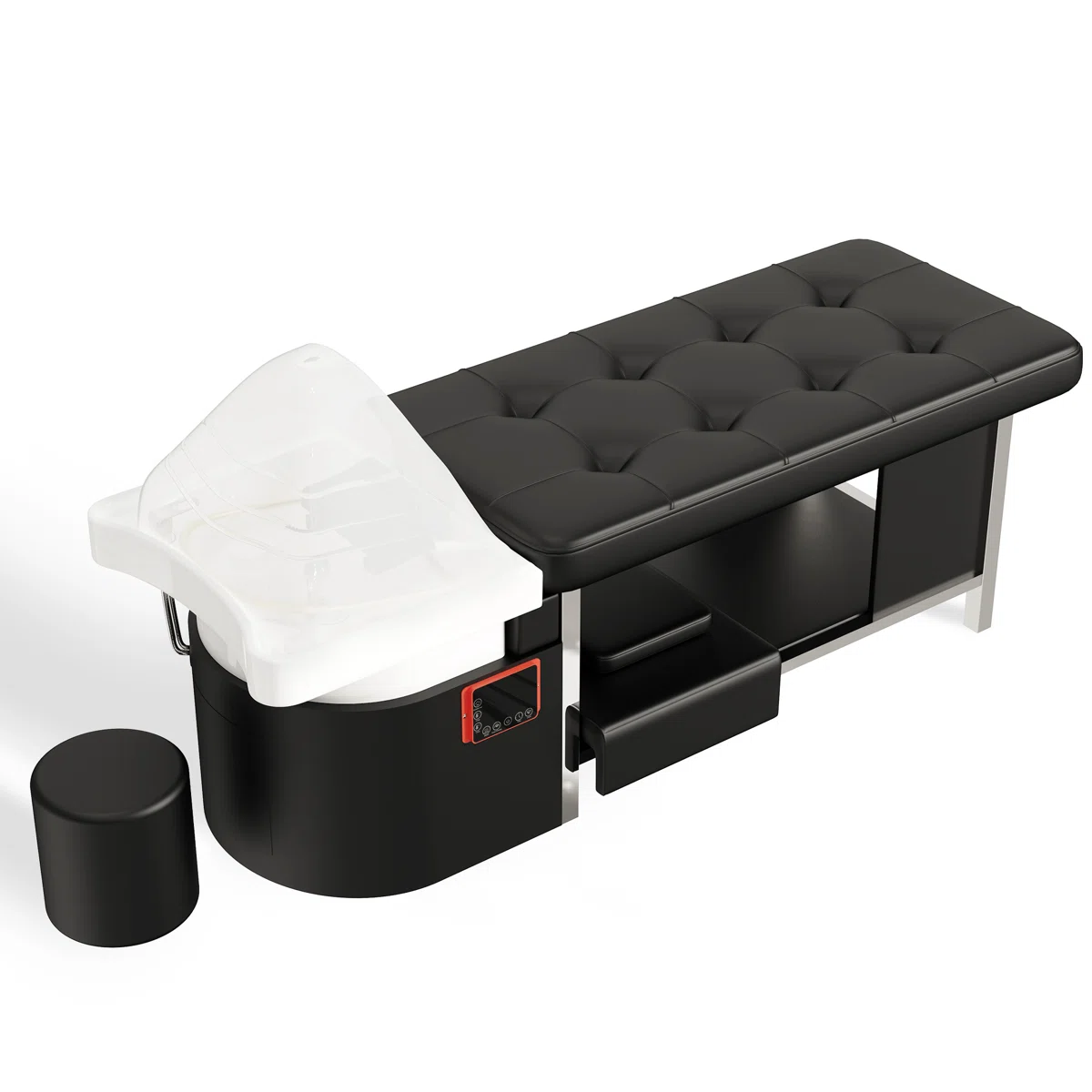 Professional Massage Shampoo Bed With Steaming & Water Circulation Function Light Therapy, Comfortable Memory Foam, Head Spa Equipment, Facial Shampoo Bed With Bowl (1 PCS)