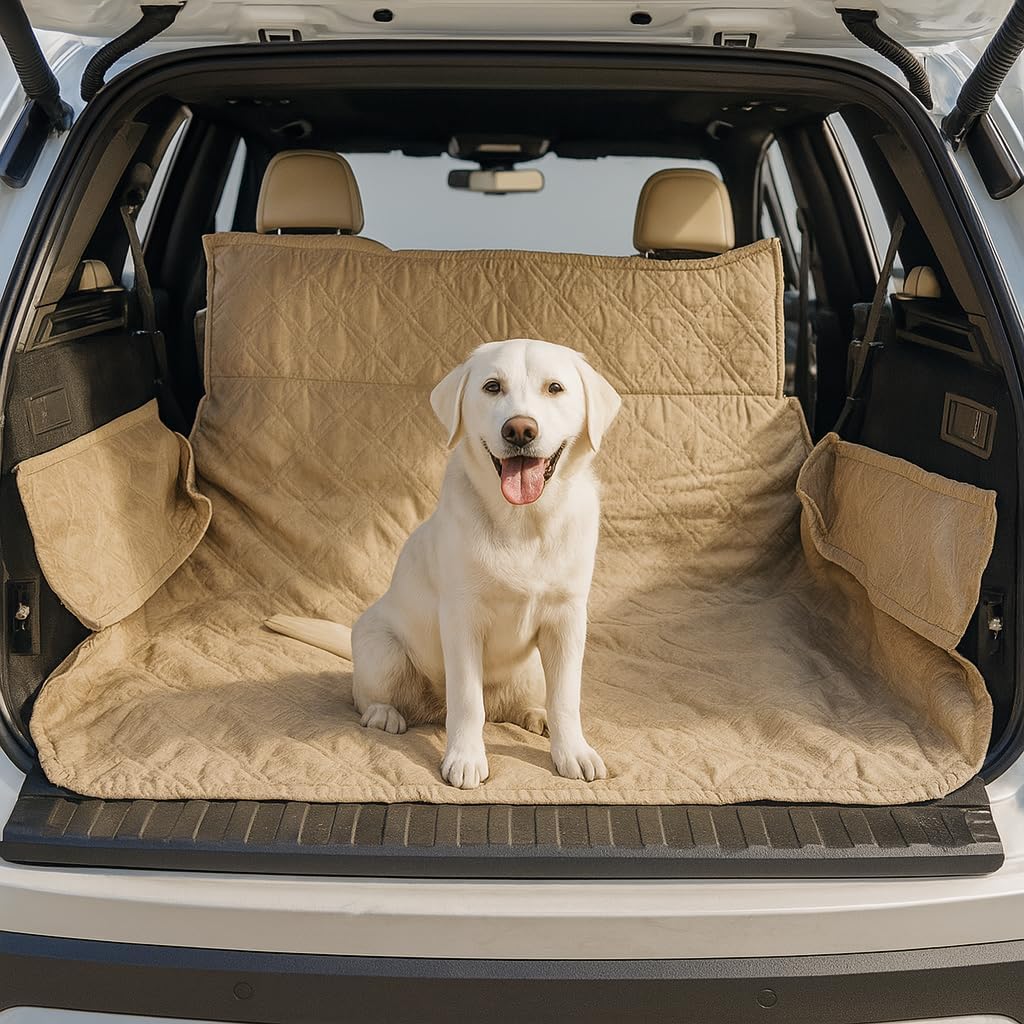 Unbranded Tan and White Fabric Auto Interior or Cargo Cover