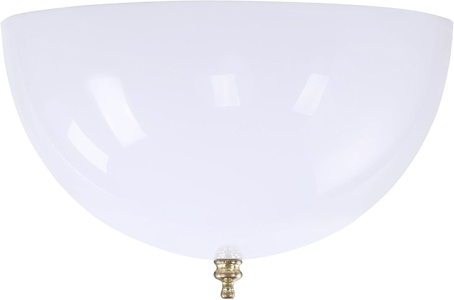 Aspen Creative 28008-15-2, Clip-on Dome Shade for A-Type Bulb Indoor Location Light Fixtures/White Finish, 7 5/8 Diameter x 4 Height, 2 Pack