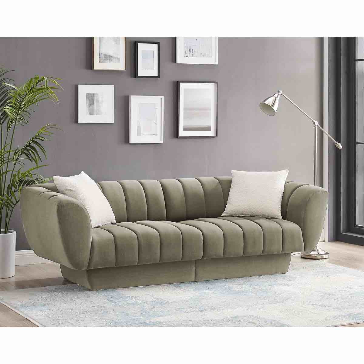 (INCOMPLETE) Charlotte 3Seater Sofa Right Side Curry Velvet