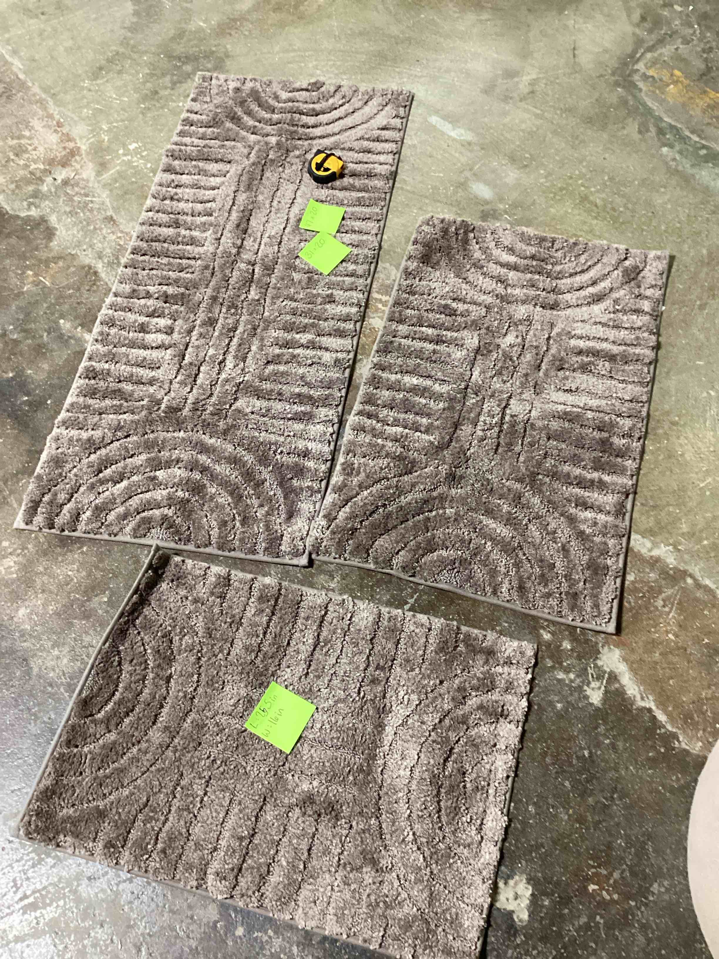 set of three  rugs