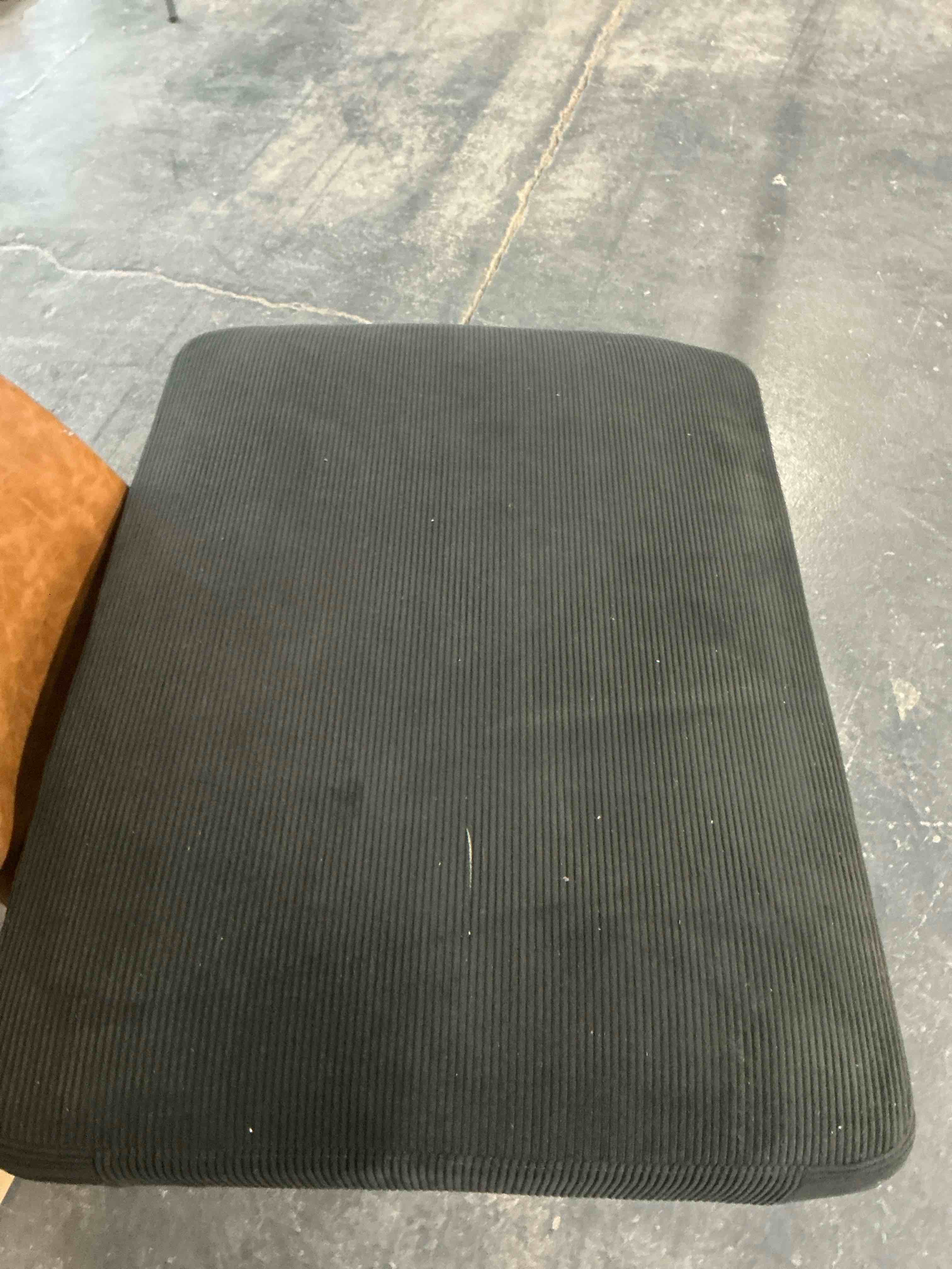 Replacement Couch Cushion 27 x 36in, Black Corduroy