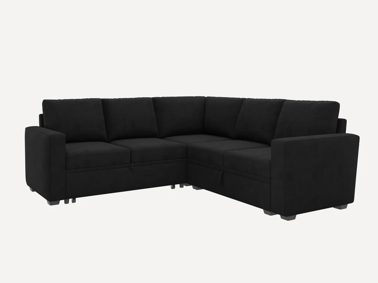 Incomplete Honbay Host 5 Piece Velvet Pullout Sleeper Sectional
