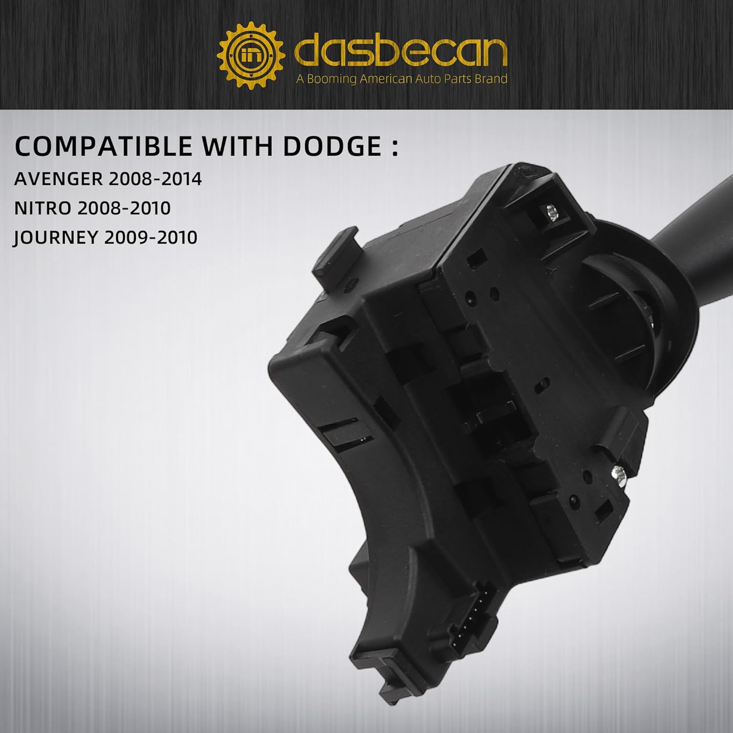Dasbecan Turn Signal Switch, Auto Headlight Dimmer, Fog Light, Combination Switch Lever Compatible with Dodge Journey Avenger Chrysler 200 Jeep Wrangler Grand Cherokee 2007-2018 68015101AG