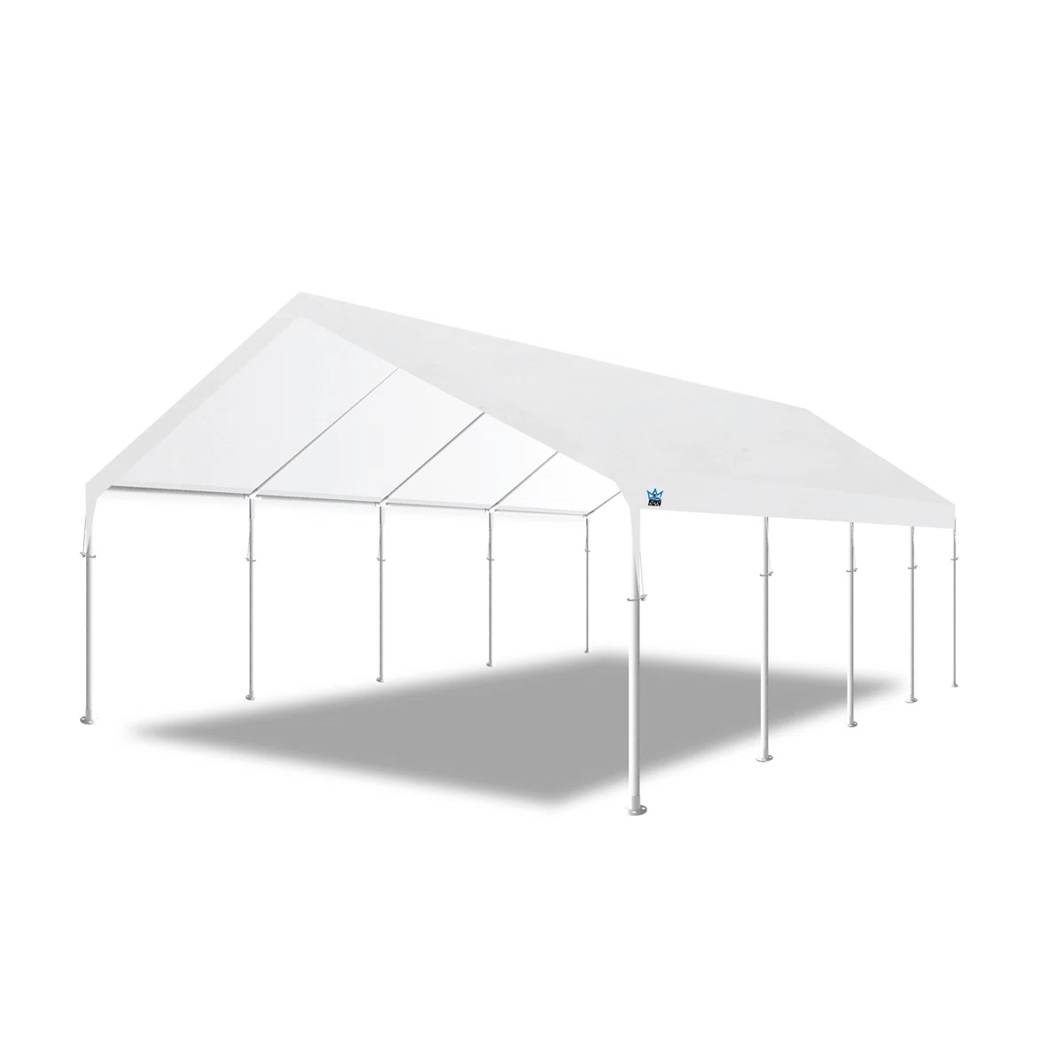 Hercules 18ft x 27ft, 2-Inch Hammertone Steel Frame w/ buttons, 10-Leg Carport