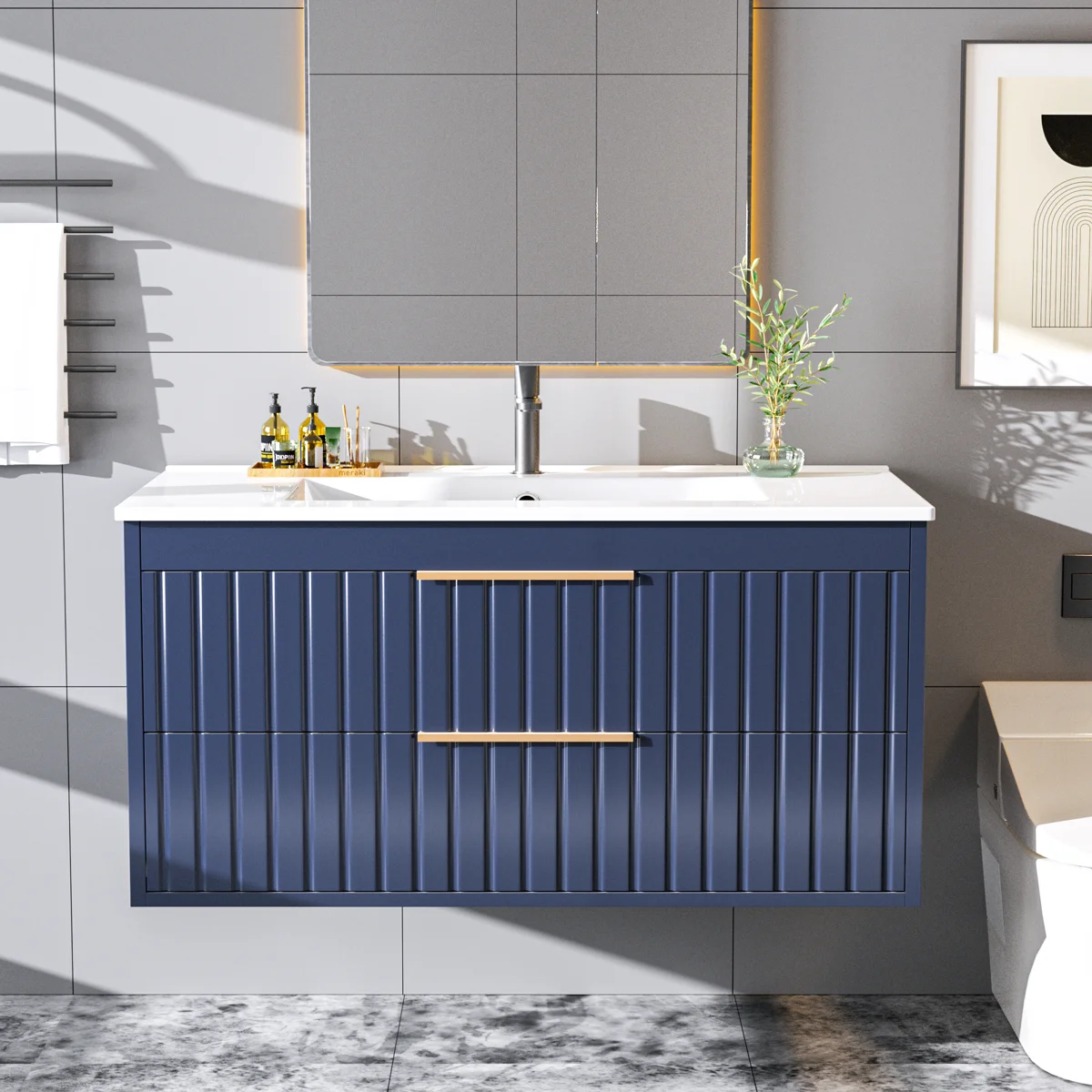 36" Floating Bathroom Vanity With Sink
