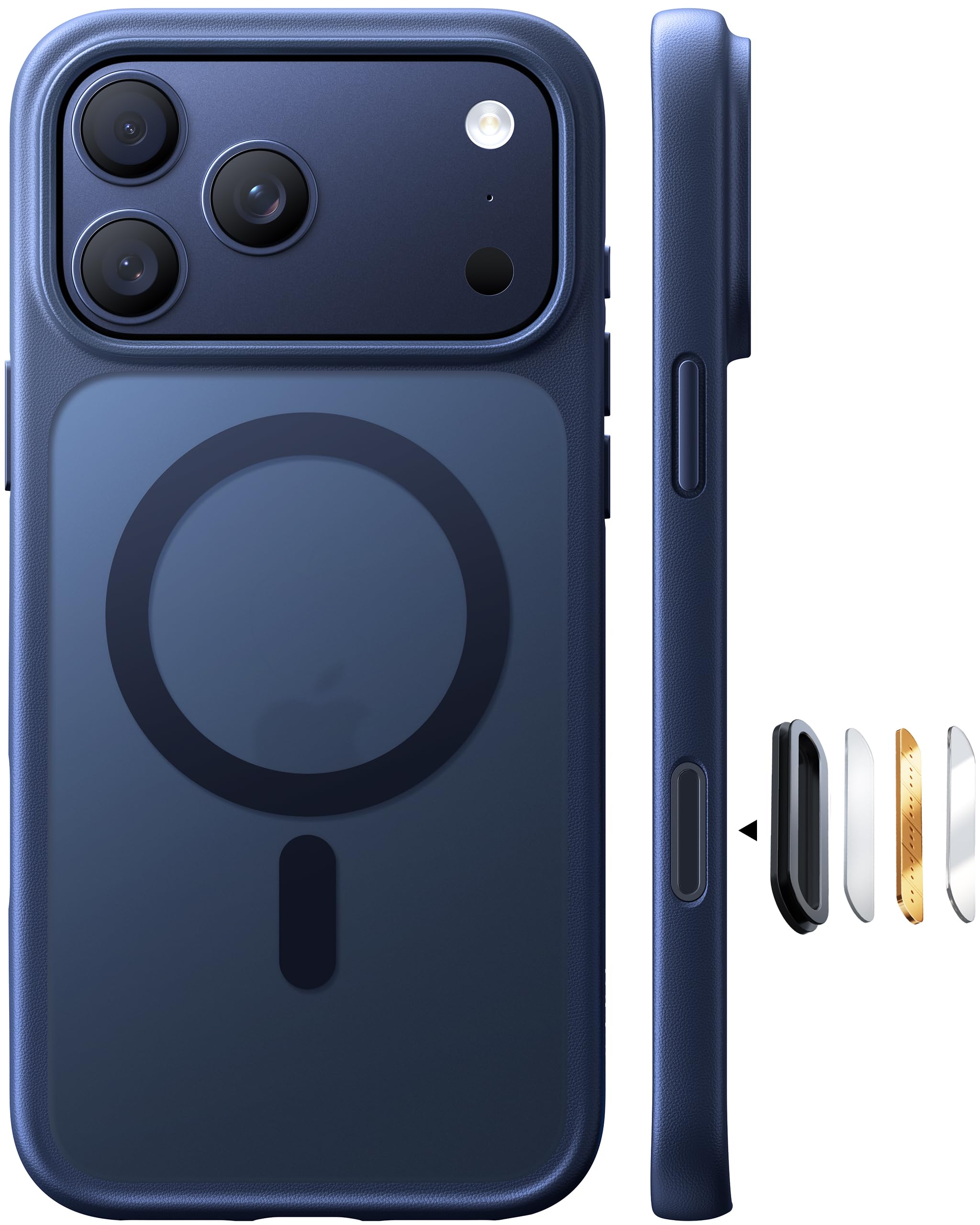 TORRAS Magnetic Shockproof for iPhone 17 Pro Case, Camera Control, Fit for MagSafe, Military-Grade Protection, Translucent Slim Case for iPhone 17 Pro Phone Case Anti-Fingerprint, Deep Blue
