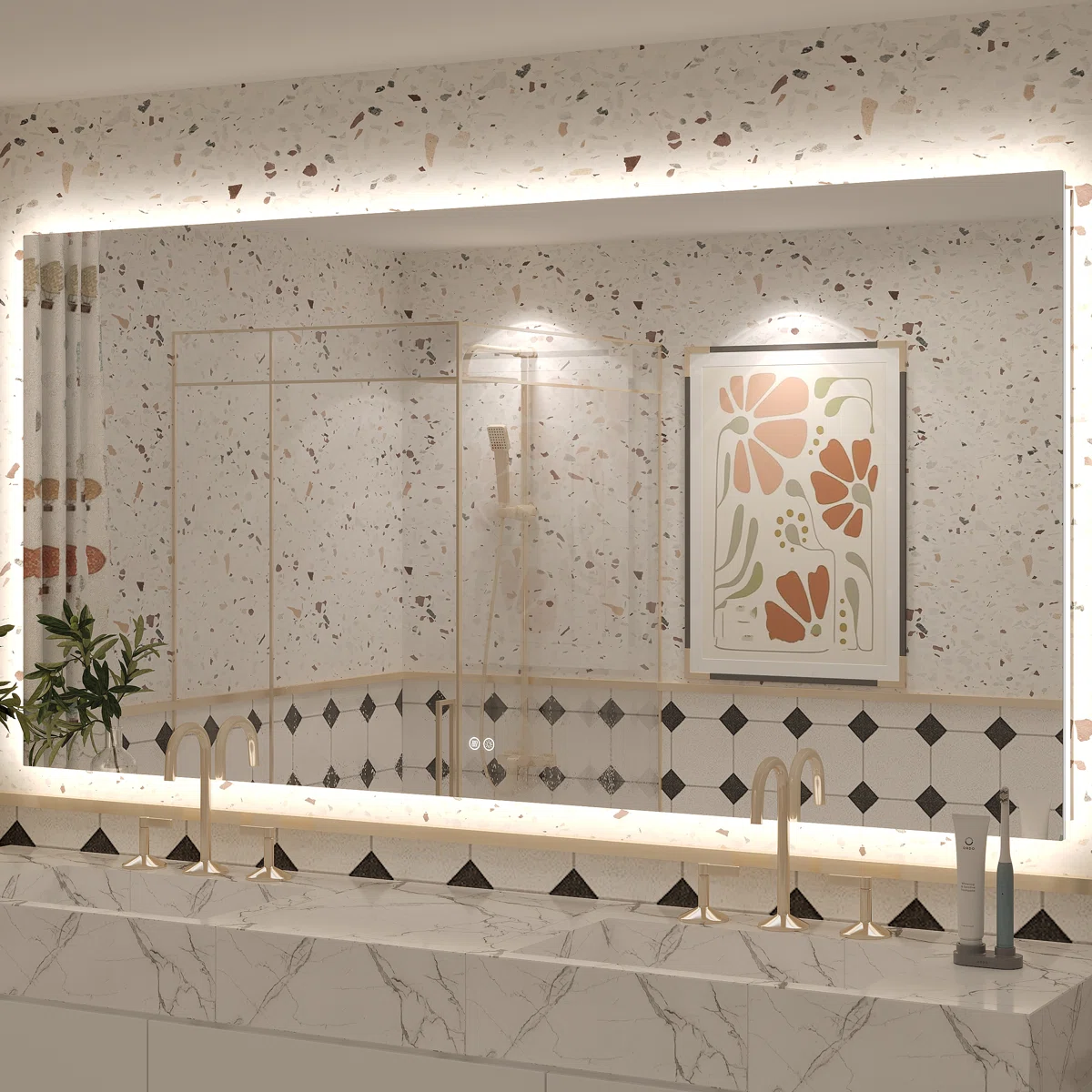 Molly Rectangle/Round/Oval LED Anti-Fog Tempered Glass Wall Bathroom Vanity Mirror - UL Certified