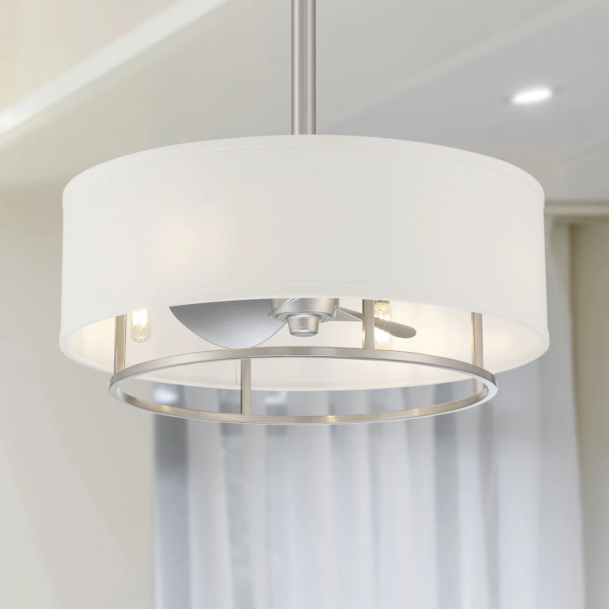 20'' Raia - Drum Shade Ceiling Fan with Remote Control and Light Kit Included
