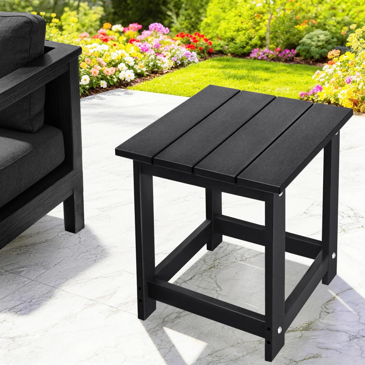 Denarrius Adirondack Outdoor Side Table ,HDPE Patio Table with Easy Maintenance and Weather resistance