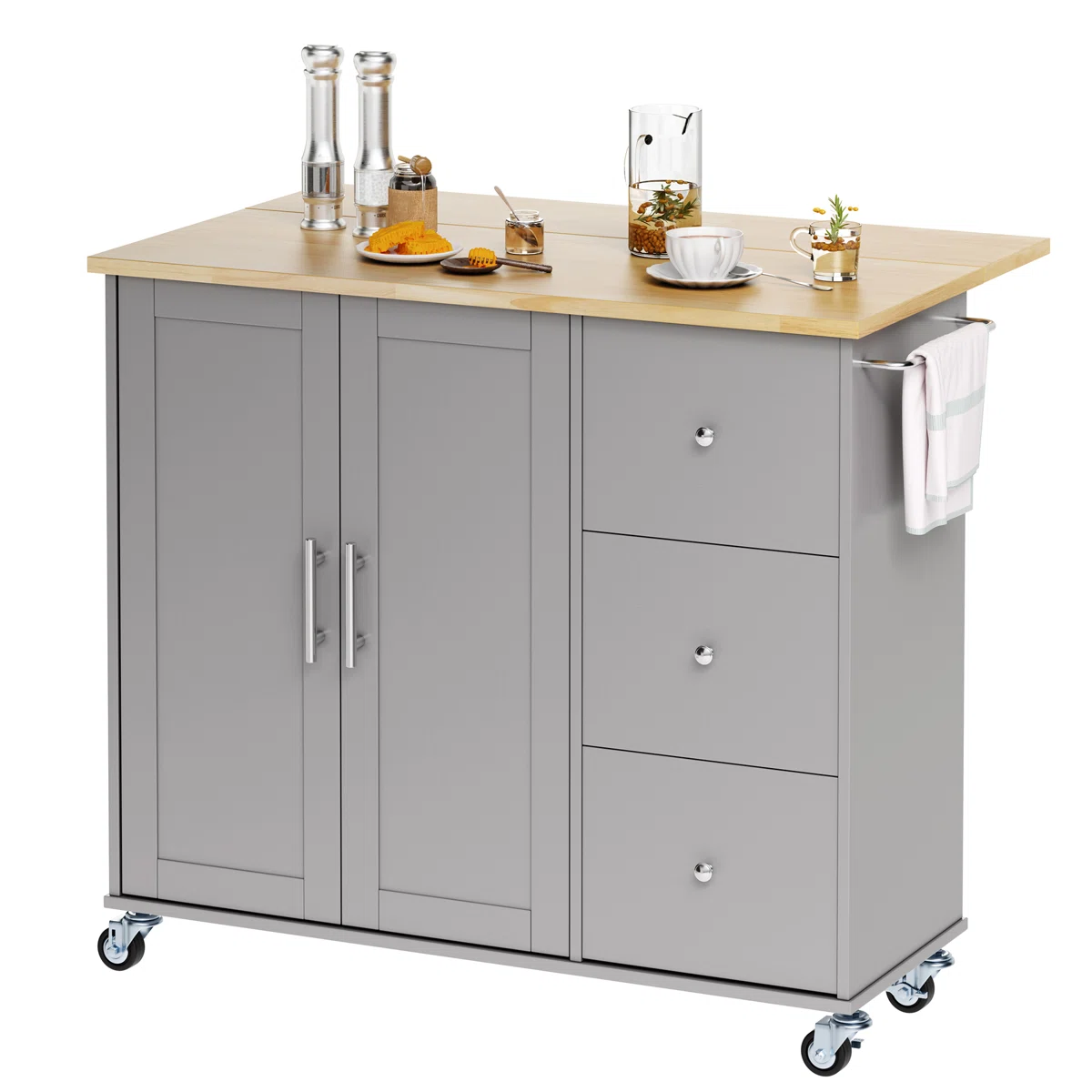 Arnola 39.7" W Kitchen Island Cart